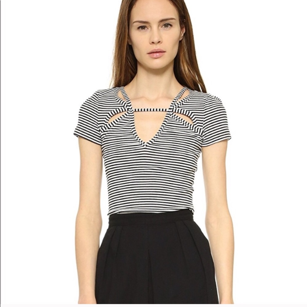 free people fitted stripped top